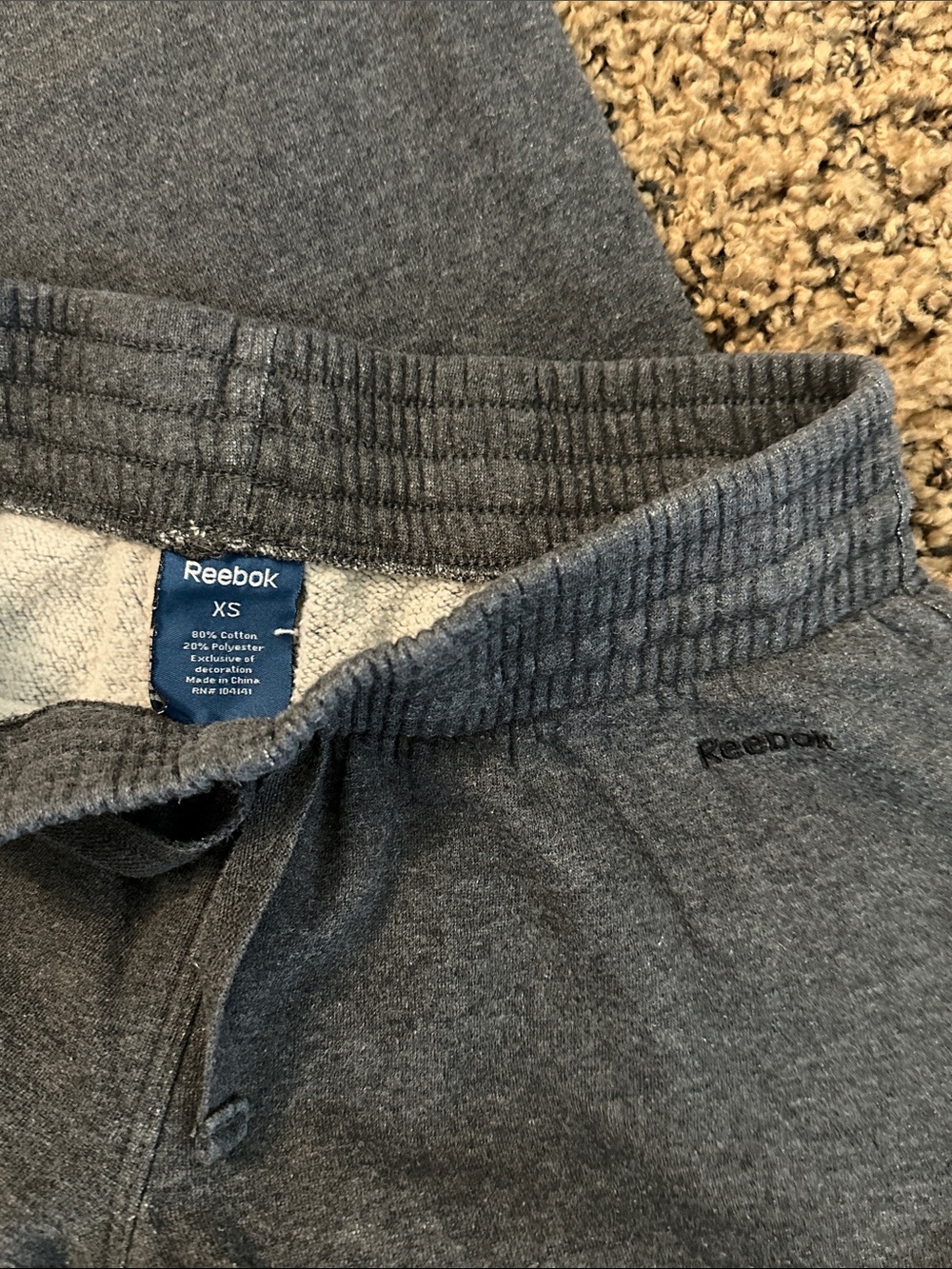 Reebok Grey Drawstring Sweatpants - Picture 3 of 3